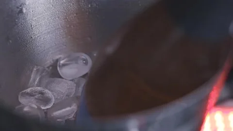 Cold ice in an ice bucket Stock Footage 150961620