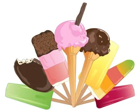 Cold ices Stock Illustration