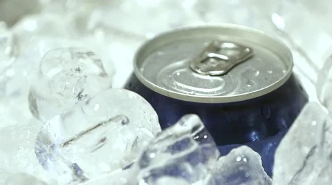 Cold icy drink in ice cubes Video stock 48220499
