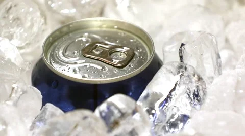 Cold icy drink in ice cubes Stock Footage 48220516