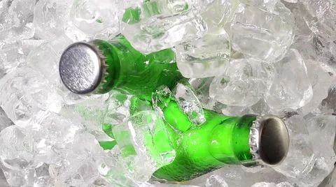 Cold icy drink in ice cubes Stock Footage 48220552