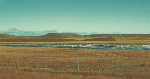 COLD LAKE ROAD VIEW Stock Footage