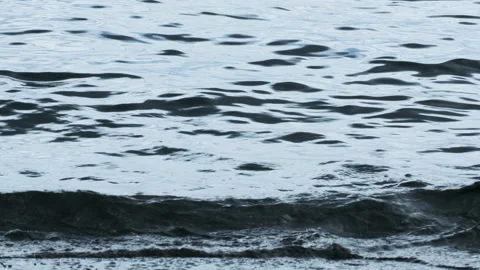 Cold Lake Waves on Pebble Shore, Patagonia Chile Stock Footage 337076721