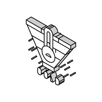 Cold leads isometric icon vector illustration Illustrazione stock