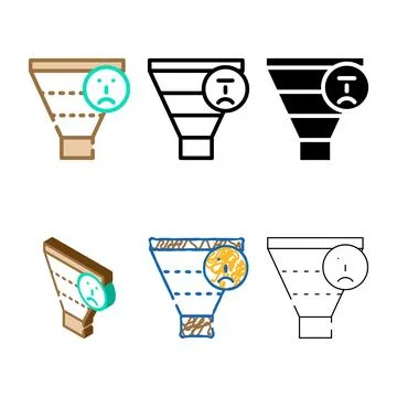 Cold leads variations color icon vector Stock Illustration