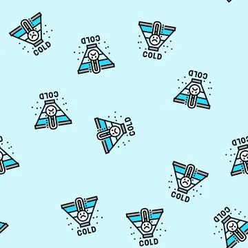 Cold leads vector seamless pattern 스톡 일러스트