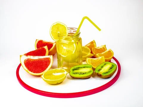 Cold lemonade in a decanter. Refreshing cold oranges lemonade in a carafe on  Stock Photos