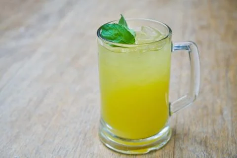 Cold Lemonade on the Table Stock Photos