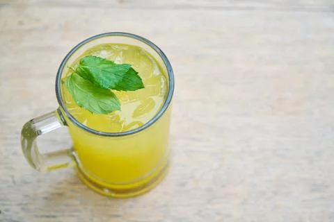 Cold Lemonade on the Table Stock Photos