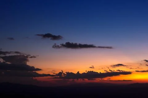 Cold light on the horizon 스톡 사진