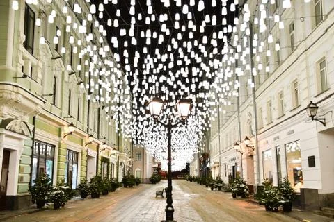 Cold light smoth street Foto stock