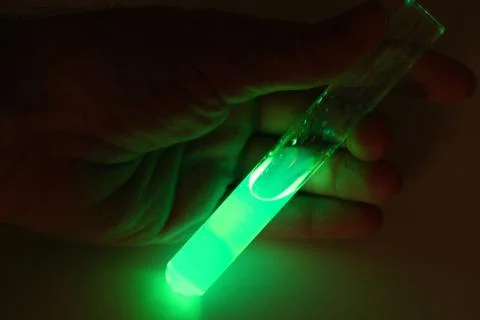 Cold Light in Test Tube Stock Photos