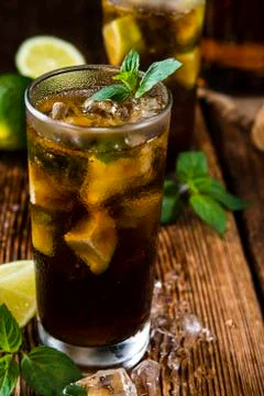 Cold Longdrink (Cuba Libre) Stock Photos
