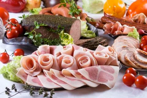 Cold lunch buffet Stock Photos