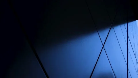 Cold metalic surface of city building in Tokyo Japan. Dark atomosphere. Stock Footage 220094231