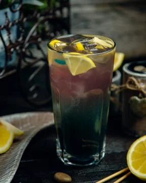 Cold mojito with ice on the table Stock Photos