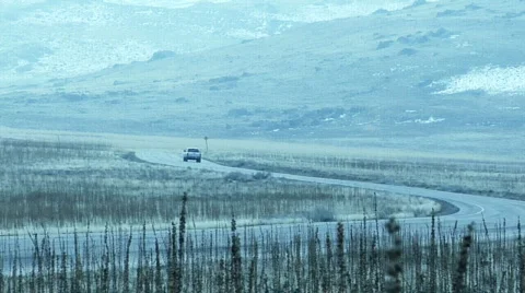 Cold Morning Drive Stock Footage 624859