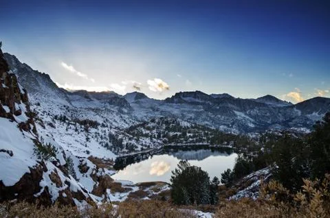 Cold mountain evening Stock Photos