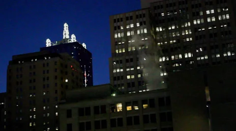 Cold Night in Dallas Video stock 56524628