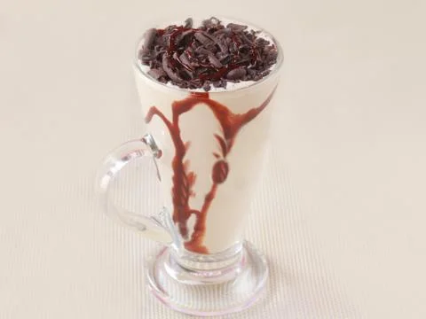 Cold Nirvana made of chocolate chips &amp; milk Stock Photos