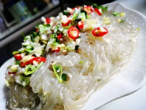 Cold noodles Stock-Fotos
