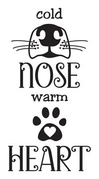 Cold nose quote Stock Illustration