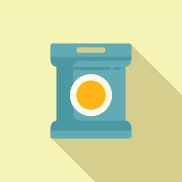 Cold pack cereal icon flat vector. Snack pack bag 库存插图