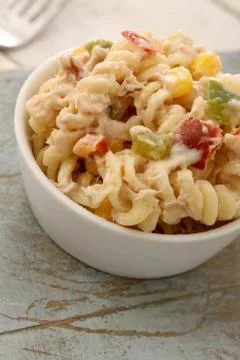 Cold pasta salad Foto stock