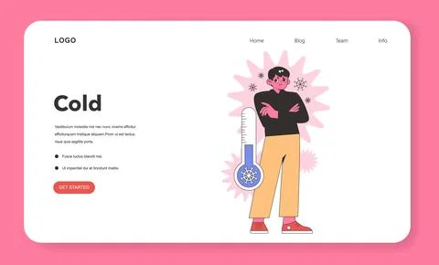 Cold Personality trait. Flat vector illustration. イラスト素材