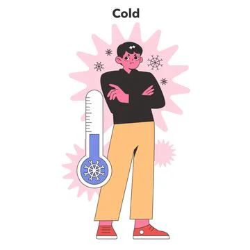 Cold Personality trait. Flat vector illustration. イラスト素材