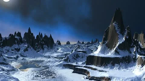 Cold planet. Stock Footage 12234405