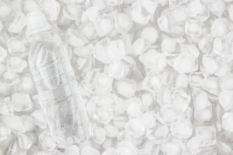 Cold plastic water bottle Stock Photos