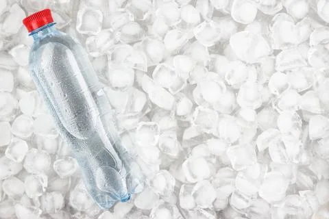 Cold plastic water bottle Stock Photos