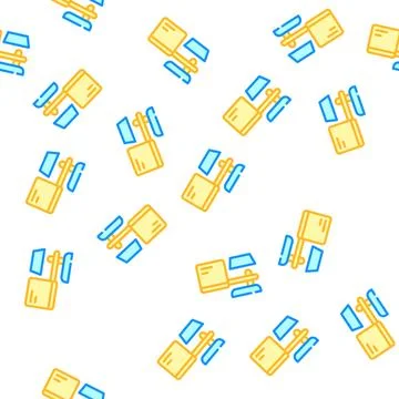 Cold pressed oil press machine vector seamless pattern 스톡 일러스트