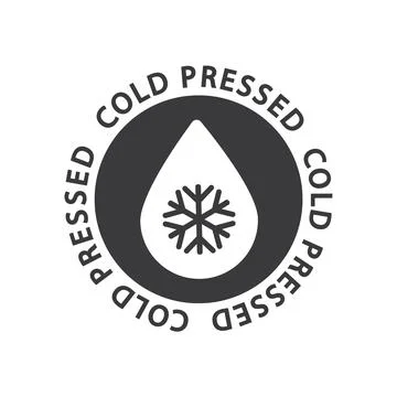 Cold pressed oil, vector, icon, label, sticker. Stock Illustration