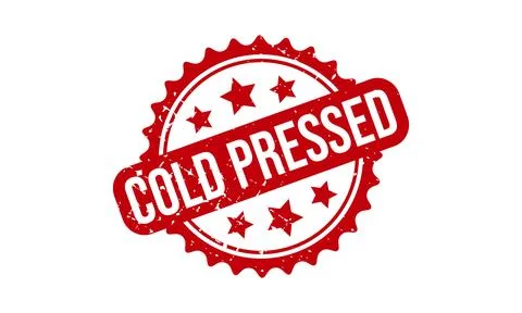 Cold Pressed Rubber Grunge Stamp Seal Vector Illustration Stock Illustration