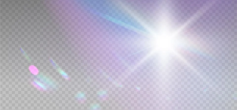 Cold Rainbow reflection light prism effect on light background. Hologram glass Stock Illustration