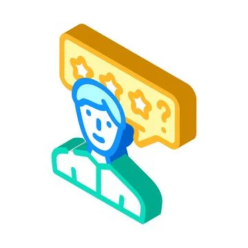 Cold review from client kyc isometric icon vector illustration Illustrazione stock
