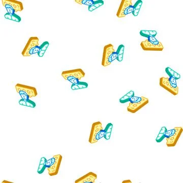 Cold review from client kyc isometric icon seamless pattern 스톡 일러스트