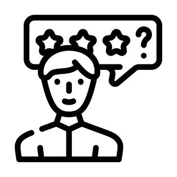 Cold review from client kyc line icon vector illustration 스톡 일러스트