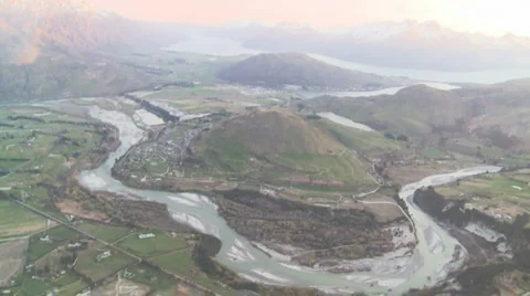 Cold river aerials Stock Footage 5503095