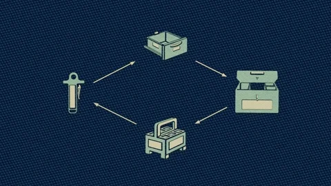 Cold Sample Archiving Arranged as a Complete Handling Circuit Stock Footage 345500798