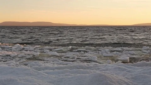The cold sea ice waves. Stock Footage 70018488
