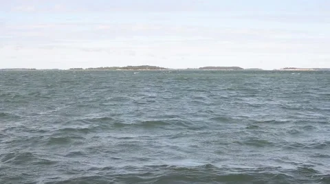 The cold sea roaming during the midsummer in Pohjanlahti in Kustavi Stock Footage 49726845