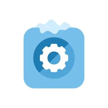 Cold settings icon representing winter system configuration Stockillustratie