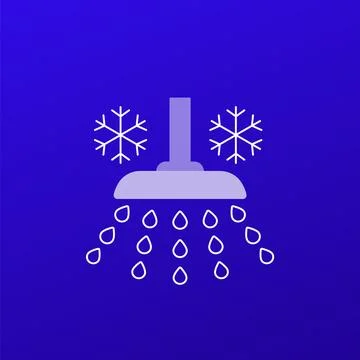 Cold shower icon, vector design Stock Illustration