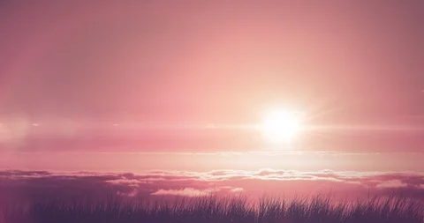 Cold silence of sunset, seamless looping, 59.94 fps Video stock 106765723