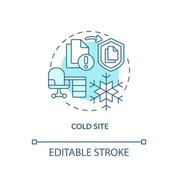 Cold site blue concept icon Stock Illustration