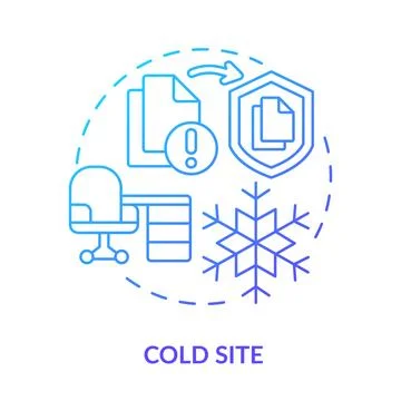 Cold site blue gradient concept icon Stock Illustration