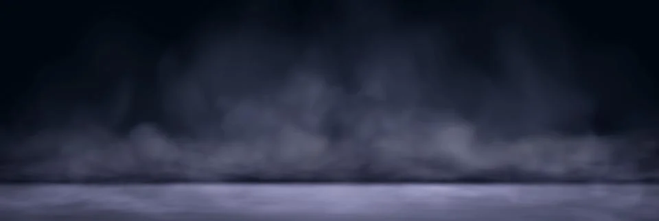 Cold smoke effect on black background Stock Illustration